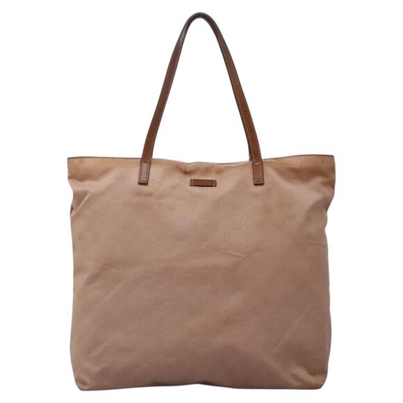 GUCCI GG Canvas Tote Bag Nylon Pink Silver - Picture 2 of 16